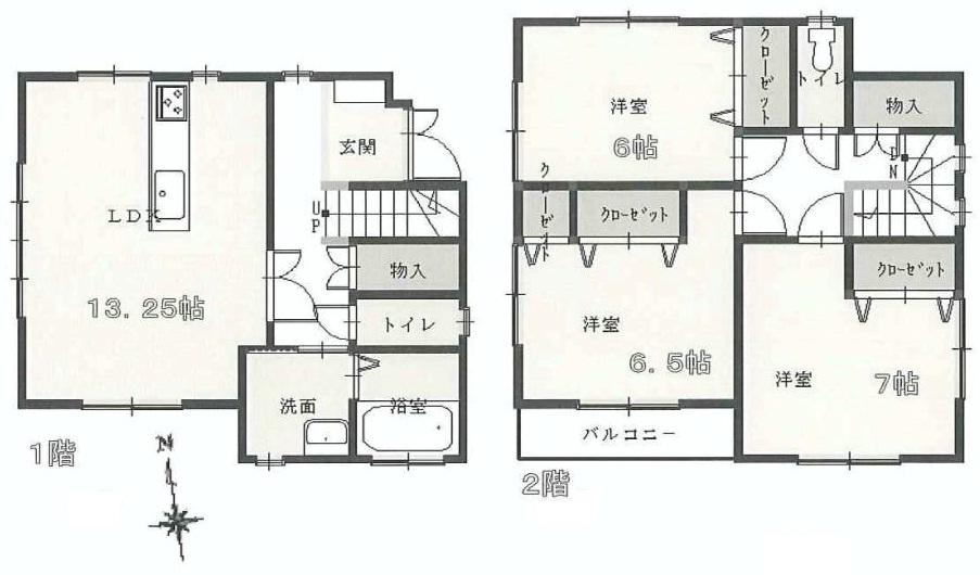 Floor plan. 24,800,000 yen, 3LDK, Land area 80.18 sq m , Building area 89.44 sq m