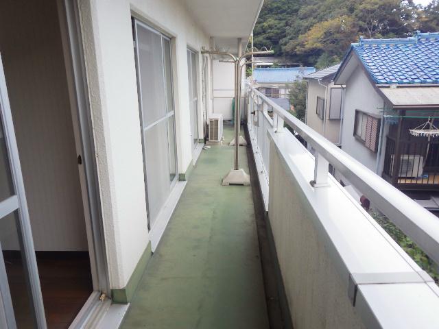 Balcony. Wide balcony