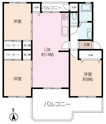 Floor plan. 3LDK, Price 15.8 million yen, Separate rooms around the occupied area 78.61 sq m LDK