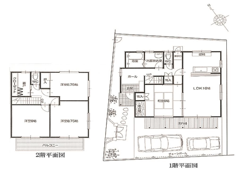 Floor plan. 33,500,000 yen, 4LDK + S (storeroom), Land area 153.81 sq m , Building area 117.99 sq m