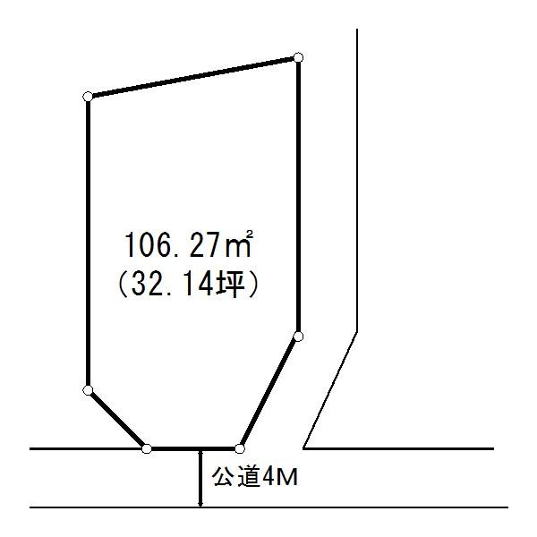 Compartment figure. Land price 8.8 million yen, Land area 106.27 sq m