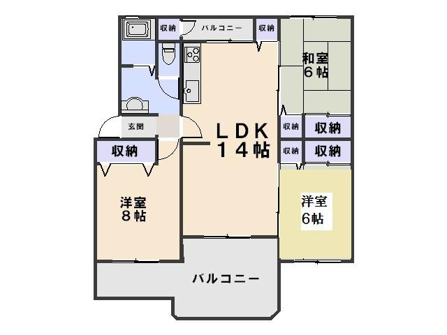 Floor plan. 3LDK, Price 13.8 million yen, Occupied area 78.61 sq m room is all six quires more !!