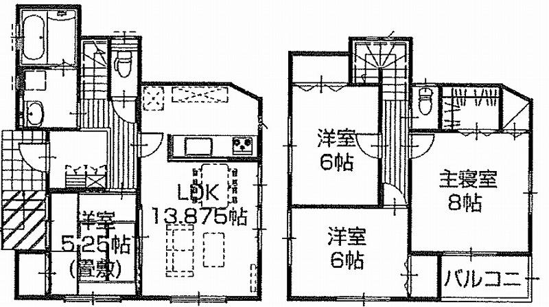 Floor plan. 24,900,000 yen, 4LDK, Land area 159 sq m , Building area 96.05 sq m