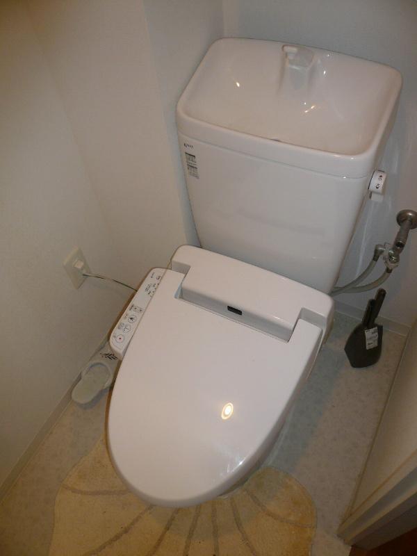 Toilet. Toilet with a heated cleaning function is also beautiful to your