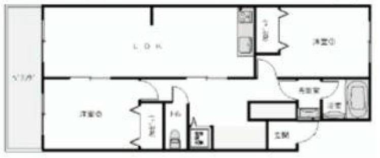 Floor plan. 2LDK, Price 13.8 million yen, Occupied area 60.73 sq m