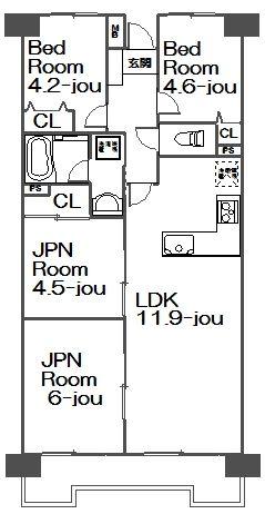 Floor plan. 4LDK, Price 13,900,000 yen, Occupied area 72.25 sq m , Balcony area 7.08 sq m of Mato drawings