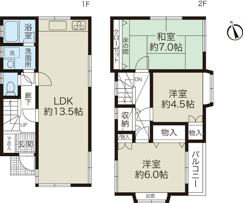 Floor plan. 14.9 million yen, 3LDK, Land area 72.62 sq m , Building area 69.21 sq m