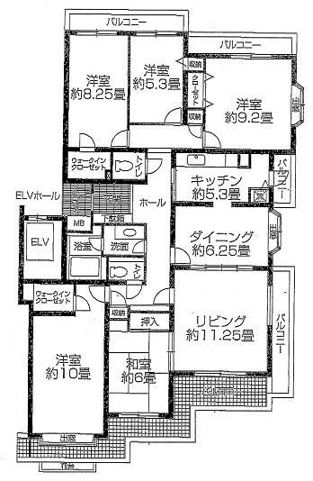 Floor plan. 5LDK, Price 34,500,000 yen, Footprint 154.93 sq m