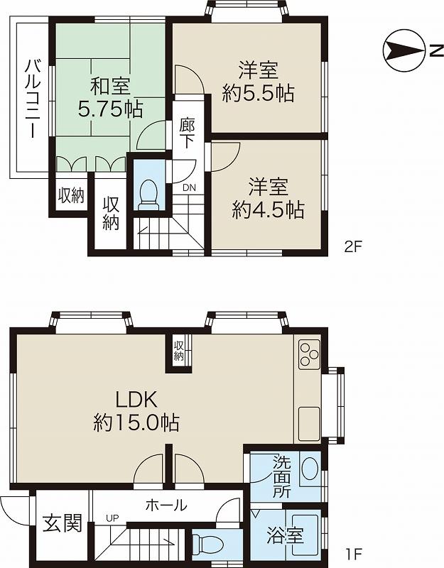 Floor plan. 17.5 million yen, 3LDK, Land area 68.44 sq m , There is also a building area 72.87 sq m attic storage. 