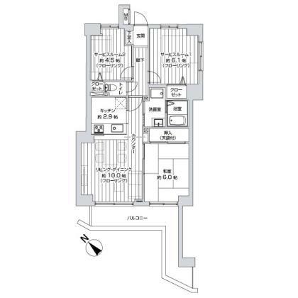 Floor plan. 3LDK, Price 14.9 million yen, Footprint 63.3 sq m