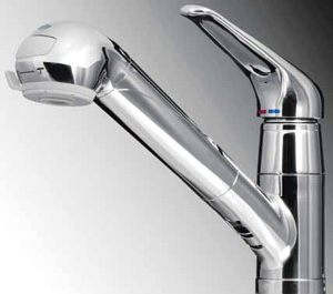 Kitchen.  [Water purifier shower faucet] Since the hose is possible drawer, Also easy and convenient to pour the water purification to the sink of care and pot. Also in water purifier, You can also one-touch switching to shower.