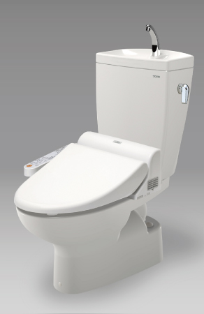 Bathing-wash room.  [Bidet with toilet] Toilet which adopted the hard Sefi on Detect technology that is dirt and mold luck by the ion power and nanotechnology. The toilet seat has adopted a TOTO bidet that has the heating function and deodorization function.