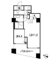 Floor: 1LDK, occupied area: 45.24 sq m