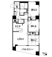 Floor: 3LDK, occupied area: 65.66 sq m