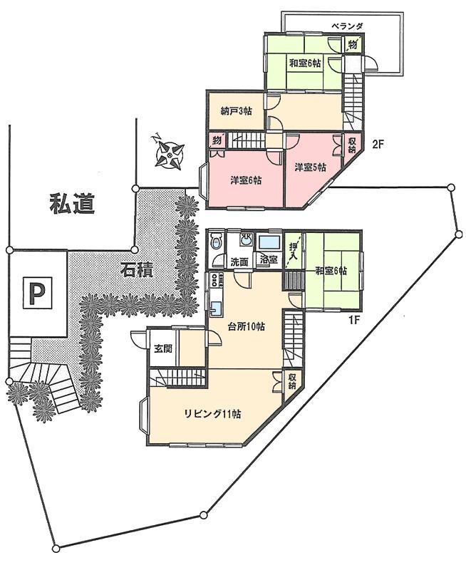 Floor plan. 16.8 million yen, 4LDK + S (storeroom), Land area 229.9 sq m , Building area 116.84 sq m
