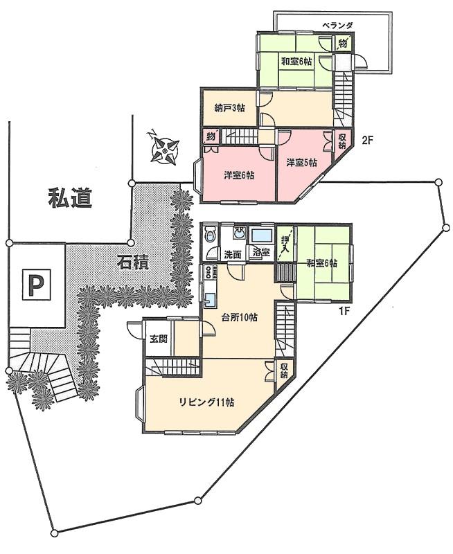 Floor plan. 16.8 million yen, 4LDK + S (storeroom), Land area 229.9 sq m , Building area 116.84 sq m