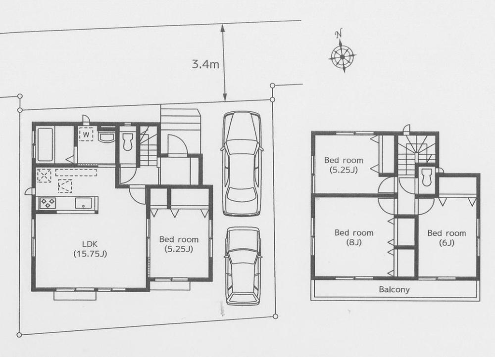 Floor plan. 21.9 million yen, 4LDK, Land area 107.8 sq m , Building area 94.4 sq m