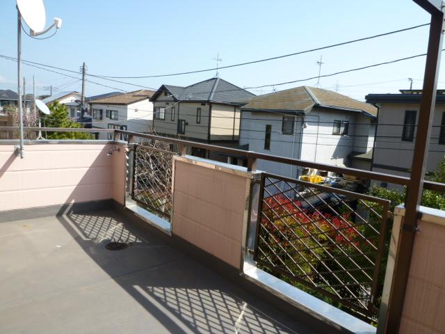 Balcony. Depth brighter wide balcony