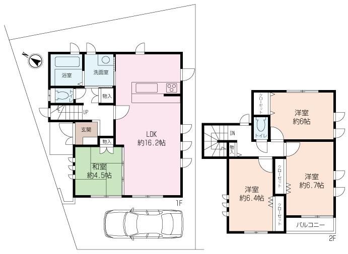 Floor plan. 23.8 million yen, 4LDK, Land area 103.4 sq m , It is often 4LDK of the building area 93.98 sq m window