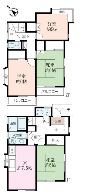 Floor plan. 9.8 million yen, 4LDK, Land area 102.62 sq m , Is a floor plan of the building area 80.28 sq m 4LDK. 