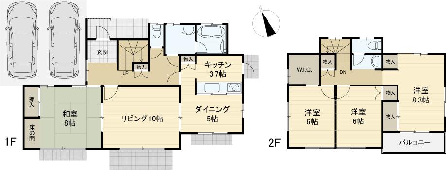 Floor plan. 28.5 million yen, 4LDK, Land area 226.19 sq m , Building area 121.07 sq m