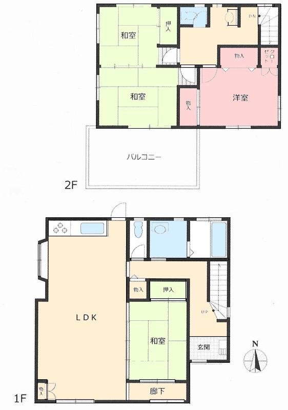 Floor plan. 19,800,000 yen, 4LDK, Land area 155.32 sq m , Building area 111.2 sq m