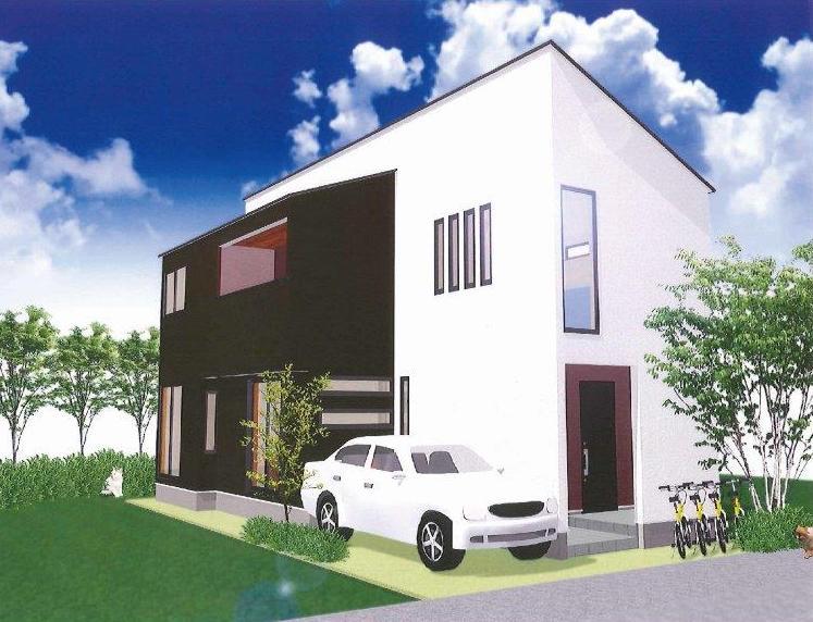 Building plan example (Perth ・ appearance). Building reference plan Rendering (reference building price 19,800,000 yen, Building area 105.57 sq m)