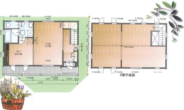 Floor plan. 19,800,000 yen, 1LDK, Land area 201.62 sq m , Building area 93.56 sq m pretend - space - vinegar