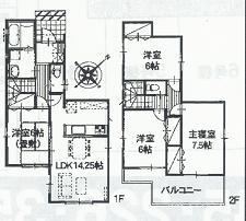 Floor plan. (6 Building), Price 28,400,000 yen, 4DK, Land area 100.33 sq m , Building area 94.4 sq m