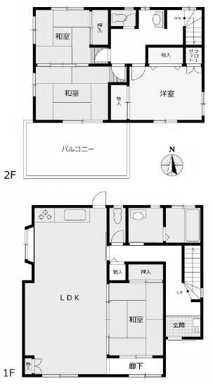 Floor plan. 19,800,000 yen, 4LDK, Land area 155.32 sq m , Building area 111.2 sq m