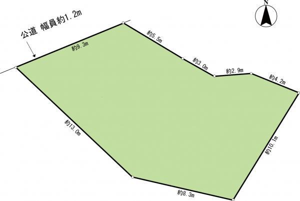 Compartment figure. Land price 5.2 million yen, Land area 173.61 sq m