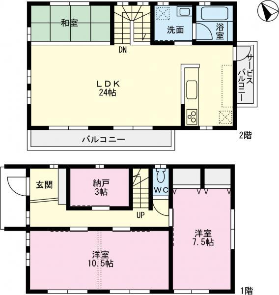 Building plan example (floor plan). Building area First floor 49.68 square meters second floor 49.68 square meters Total 99.36 square meters Building price 18.9 million yen (tax included) Special, There is transportation costs, etc.