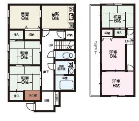 Floor plan. 16.8 million yen, 5LDK, Land area 197.89 sq m , Building area 106.81 sq m