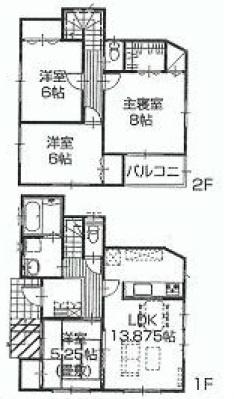 Floor plan. 25,400,000 yen, 4LDK, Land area 159 sq m , A building area of ​​96.05 sq m Japanese-style room 4LDK