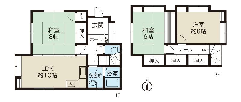 Floor plan. 10.8 million yen, 3LDK, Land area 270.72 sq m , Building area 77.83 sq m