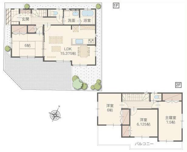 Floor plan. 26,400,000 yen, 4LDK, Land area 103.43 sq m , Building area 99.77 sq m