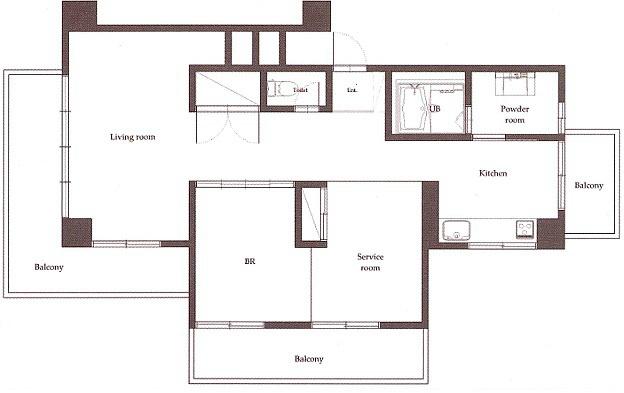 Floor plan. 2LDK, Price 10.5 million yen, Occupied area 75.06 sq m