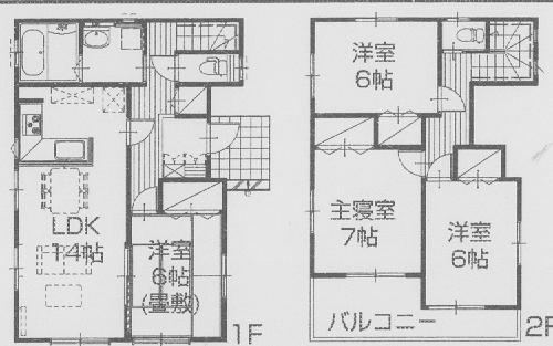 Floor plan. 30,400,000 yen, 4LDK, Land area 100.12 sq m , Building area 96.88 sq m