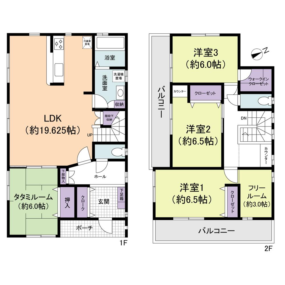 Floor plan. 46,700,000 yen, 4LDK + S (storeroom), Land area 201.73 sq m , Building area 120.36 sq m