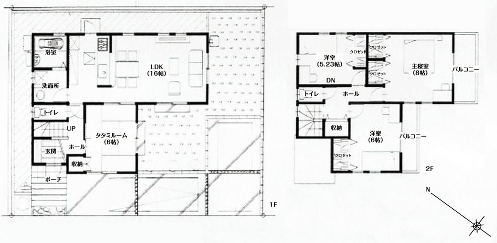 Floor plan. 32,800,000 yen, 4LDK, Land area 143.63 sq m , Building area 98.54 sq m