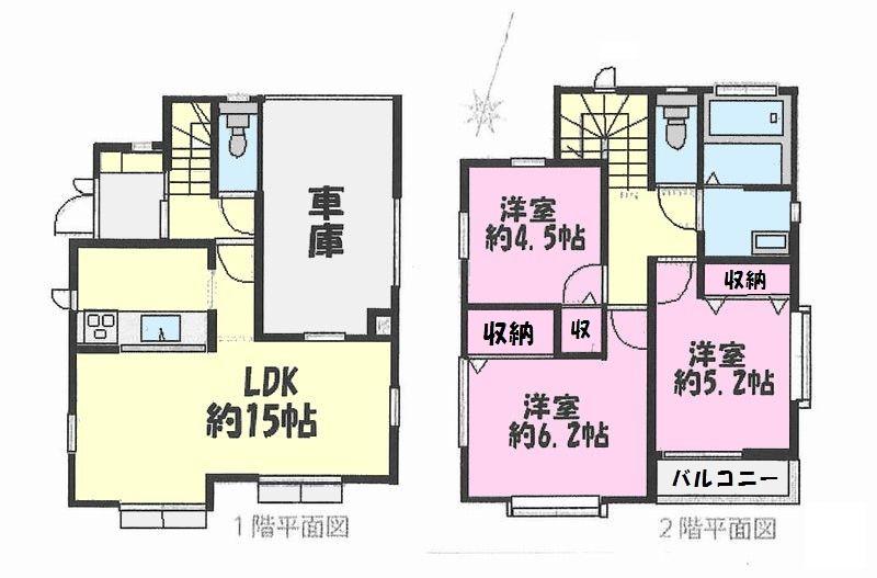 Floor plan. 19,800,000 yen, 3LDK, Land area 77.83 sq m , Building area 89.42 sq m
