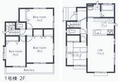 Floor plan. (1 Building), Price 35,800,000 yen, 4LDK, Land area 149.33 sq m , Building area 96.05 sq m