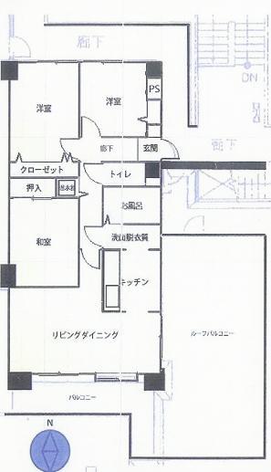 Floor plan. 3LDK, Price 15.8 million yen, Occupied area 69.62 sq m , Balcony area 50 sq m