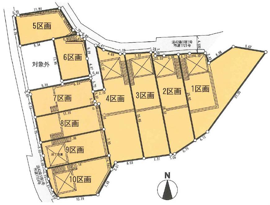 Compartment figure. Land price 16.8 million yen, It is a subdivision of the land area 313.47 sq m all 10 compartments