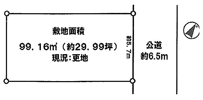 Compartment figure. Land price 16.5 million yen, Land area 99.16 sq m