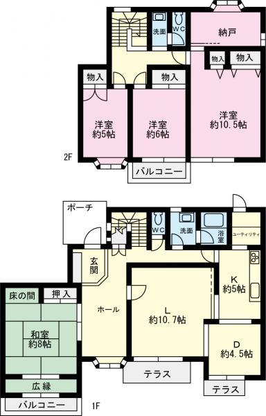 Floor plan. 43,800,000 yen, 4LDK+S, Land area 279.3 sq m , Building area 142.83 sq m