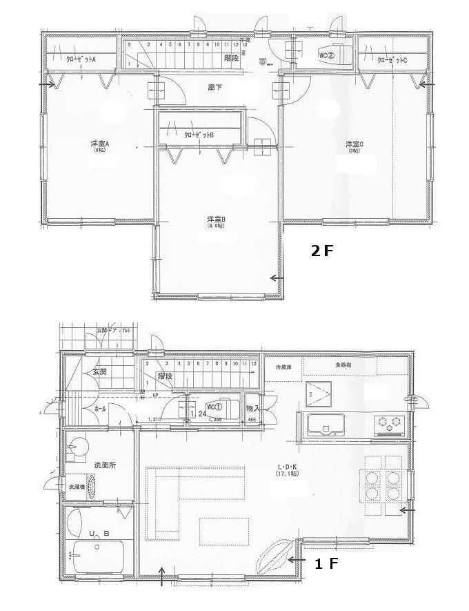 Floor plan. 41,800,000 yen, 3LDK, Land area 479.92 sq m , Building area 92.17 sq m