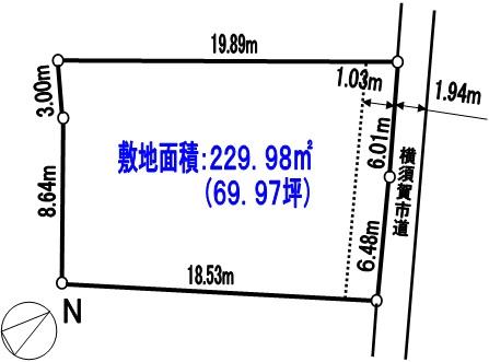 Compartment figure. Land price 16,900,000 yen, Land area 229.98 sq m site area 69 square meters! !