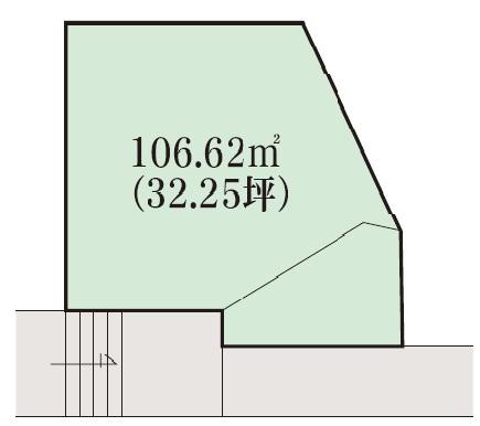 Compartment figure. Land price 4 million yen, Land area 106.62 sq m