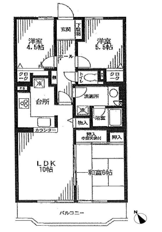 Floor plan. 3LDK, Price 10.8 million yen, Occupied area 67.53 sq m , Balcony area 7.85 sq m